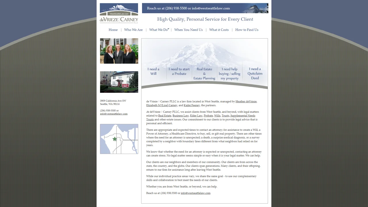 de Vrieze | Carney PLLC - Seattle, WA office in Seattle, Washington