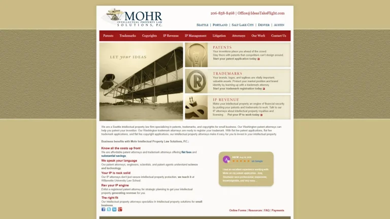 Mohr Intellectual Property Law Solutions, Inc. - Seattle, WA - Attorney in Seattle