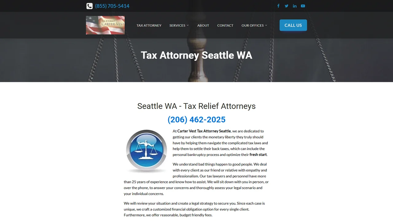 Carter Vest Tax Attorney - Seattle, WA office in Seattle, Washington