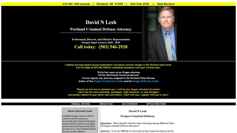 David N Lesh - Portland, OR - Attorney in Portland, OR
