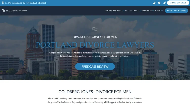 Goldberg Jones - Divorce for Men - Portland, OR - Attorney in Portland, OR