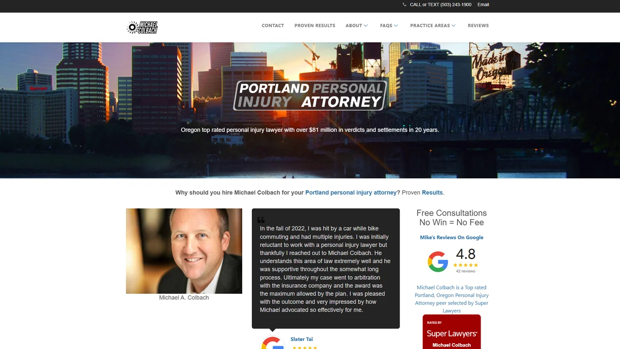 Michael A. Colbach, Attorney At Law, PC - Portland, OR office in Portland, OR, Oregon
