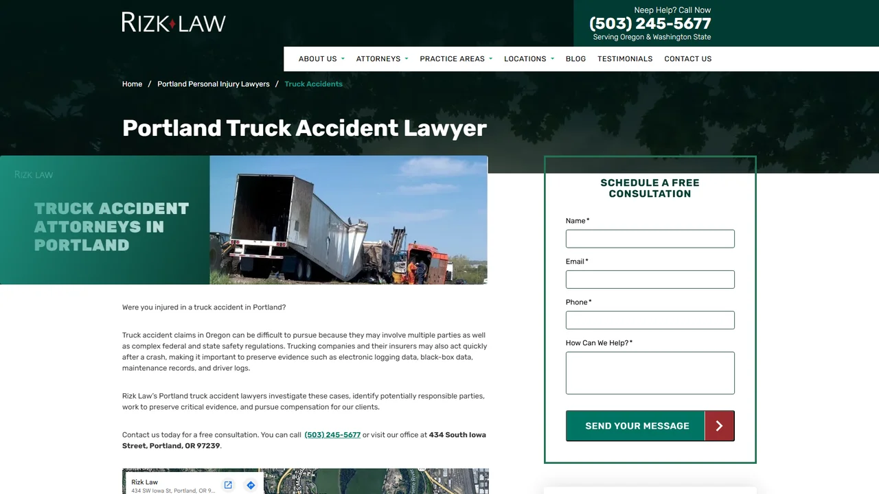 Rizk Law - Truck Accident Lawyers - Portland, OR office in Portland, OR, Oregon