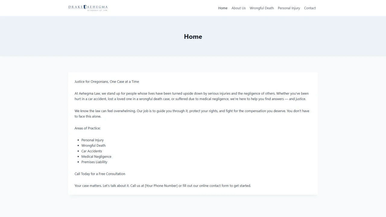 Drake Aehegma Attorney at Law LLC - Portland, OR office in Portland, OR, Oregon