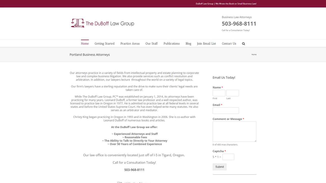 DuBoff Law Group - Portland, OR office in Portland, OR, Oregon