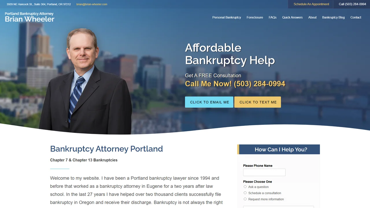 Brian Wheeler Attorney At Law - Portland, OR office in Portland, OR, Oregon
