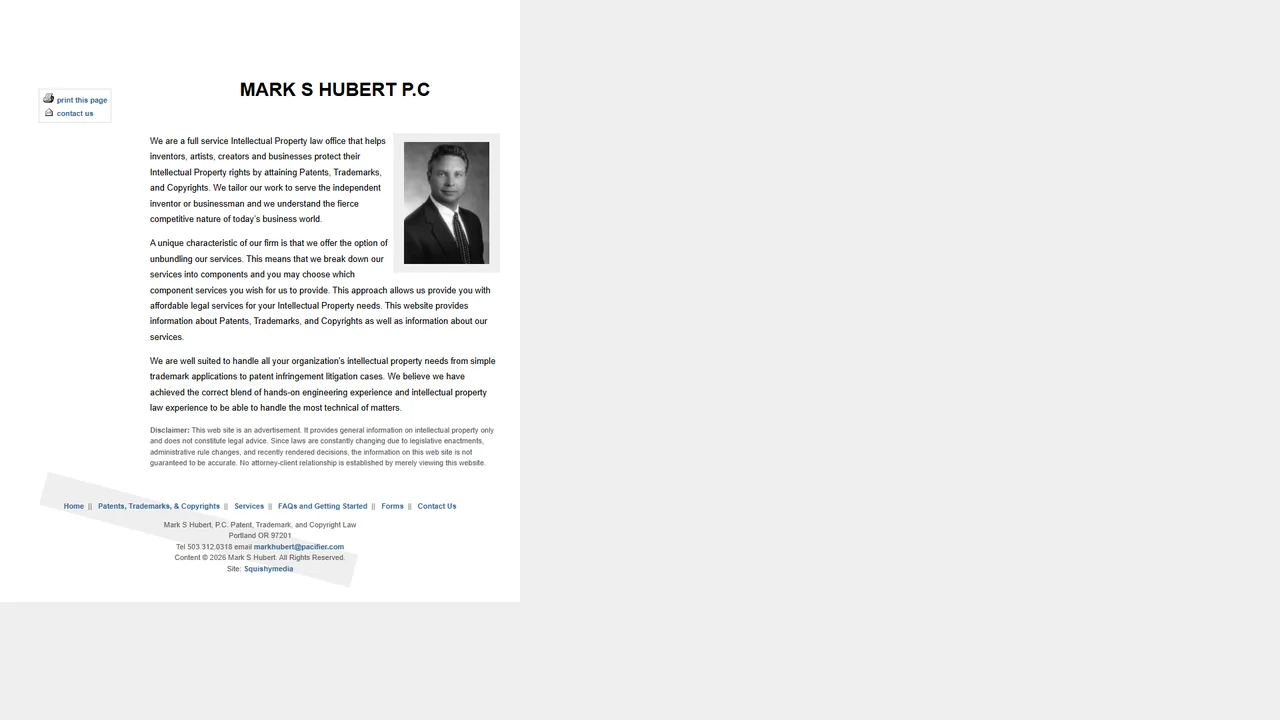Mark S Hubert PC - Portland, OR office in Portland, OR, Oregon