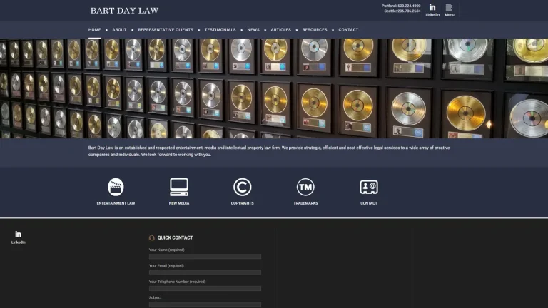 Bart Day Entertainment & IP Law - Portland, OR - Attorney in Portland, OR