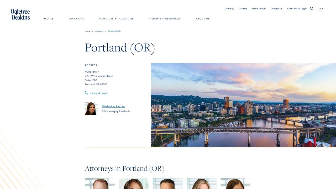 Ogletree Deakins - Portland, OR office in Portland, OR, Oregon