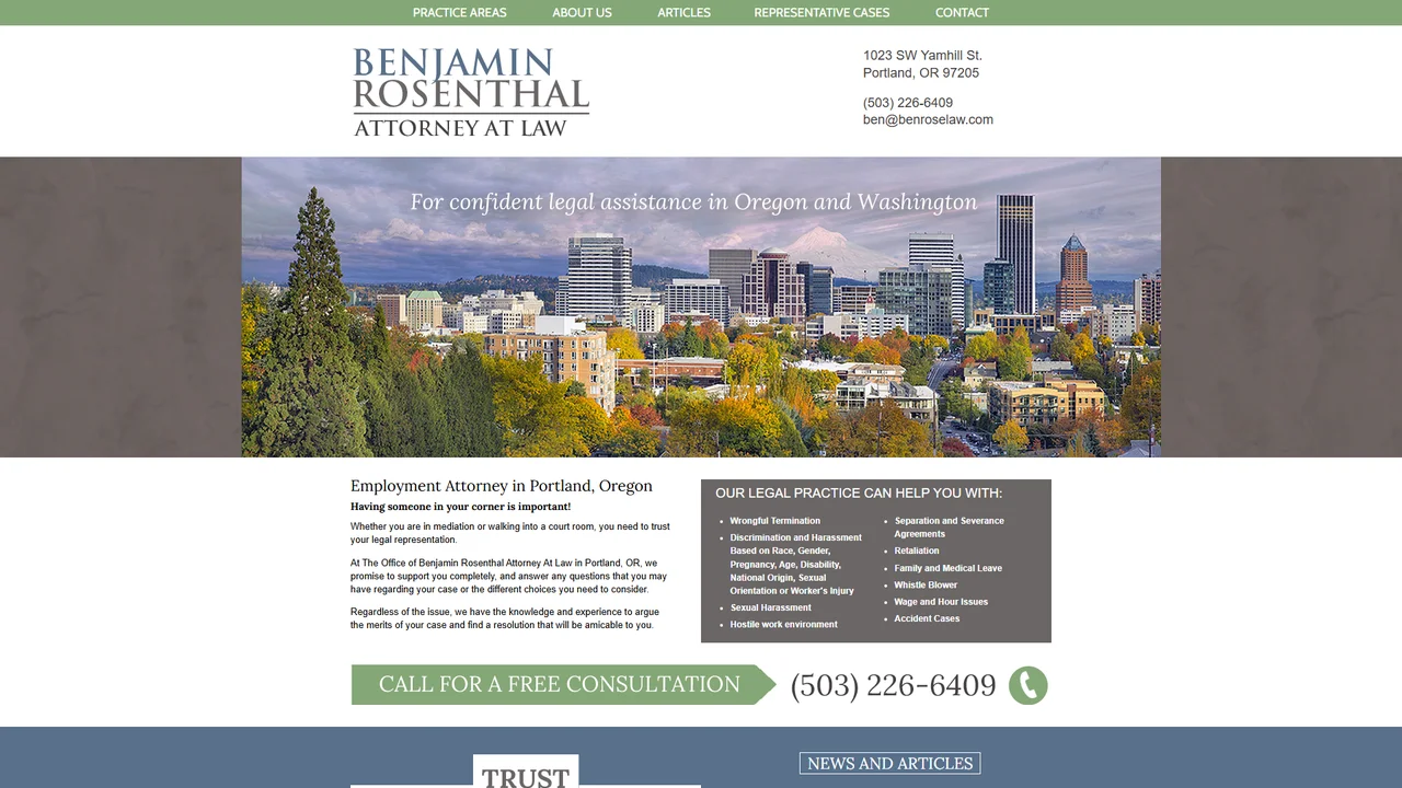 Benjamin Rosenthal, Attorney at Law - Portland, OR office in Portland, OR, Oregon