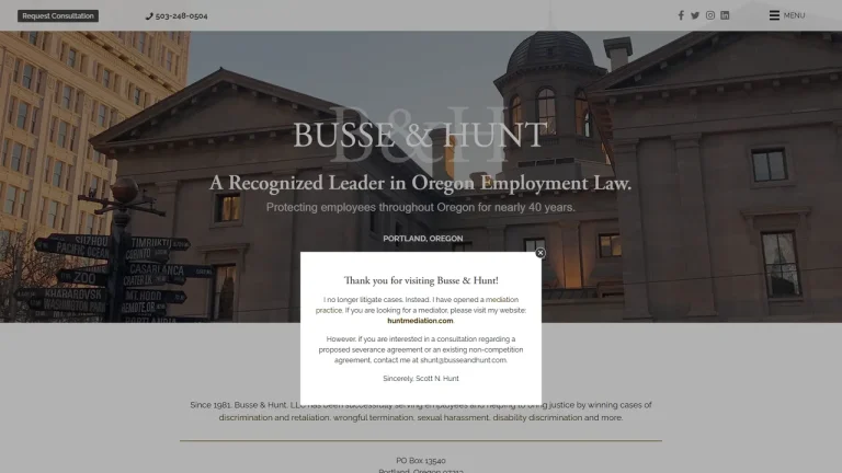 Busse & Hunt Attorneys at Law - Portland, OR - Attorney in Portland, OR