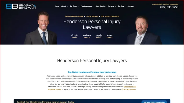 Benson & Bingham Accident Injury Lawyers, LLC - Las Vegas, NV - Attorney in Las Vegas