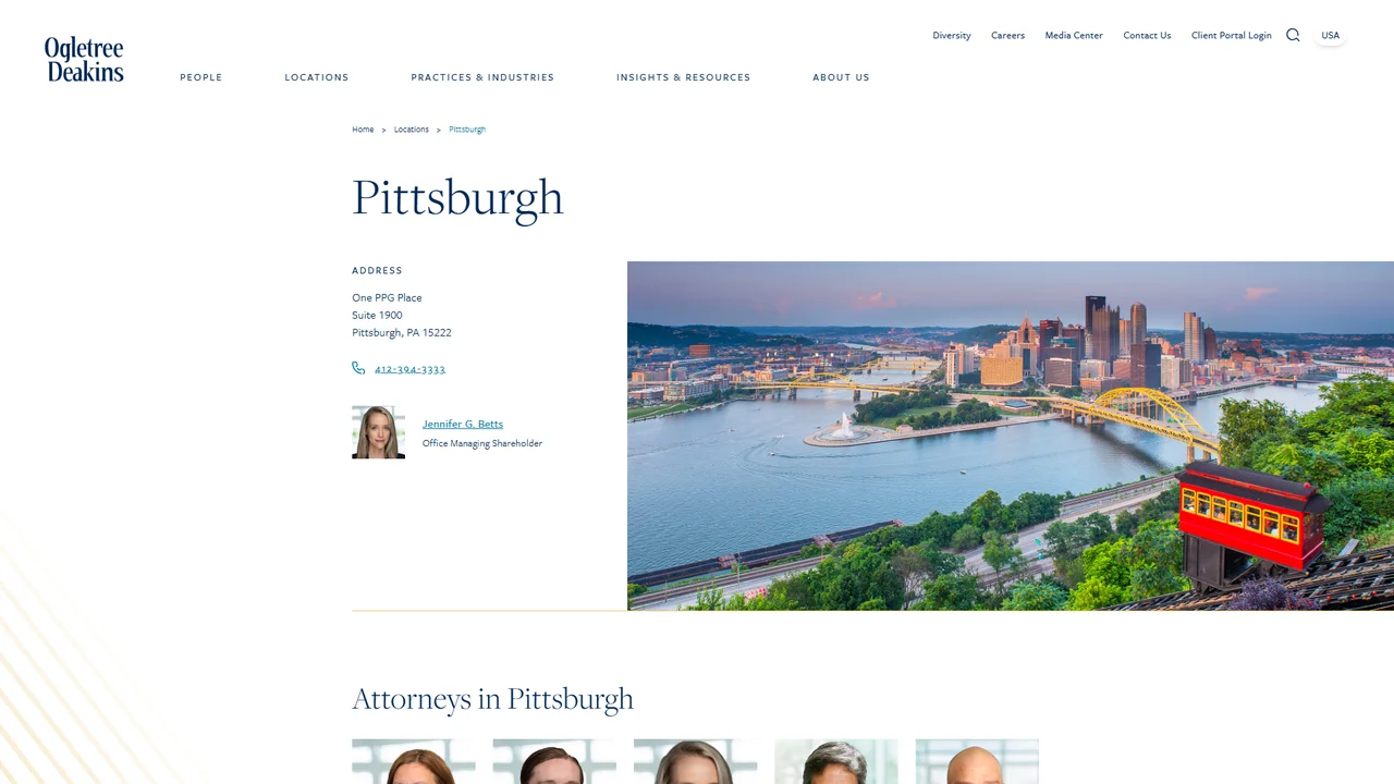 Ogletree Deakins - Pittsburgh, PA office in Pittsburgh, Pennsylvania