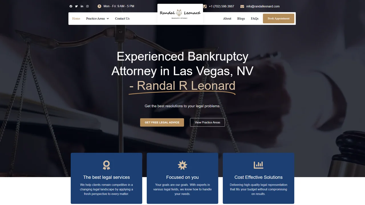 Bankruptcy Attorney Randal R. Leonard - Las Vegas, NV office in Las Vegas, Nevada