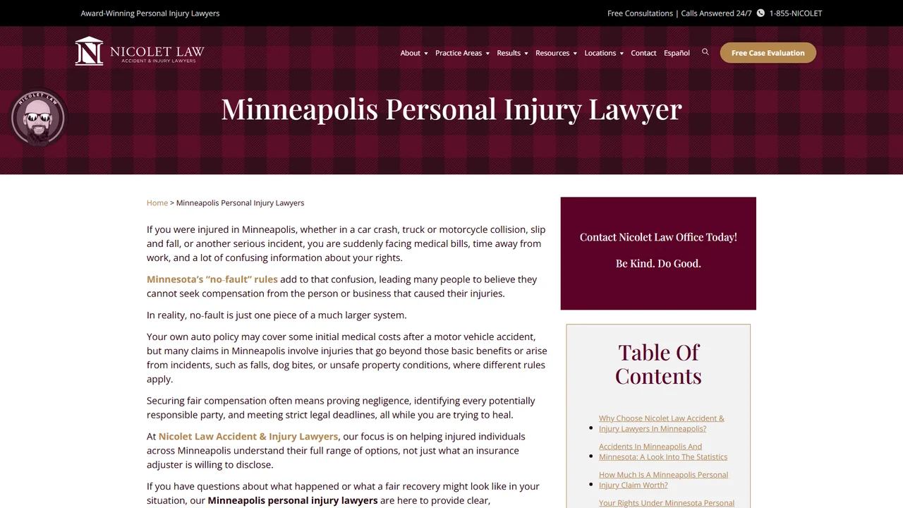 Nicolet Law Accident & Injury Lawyers - Minneapolis, MN office in Minneapolis, Minnesota
