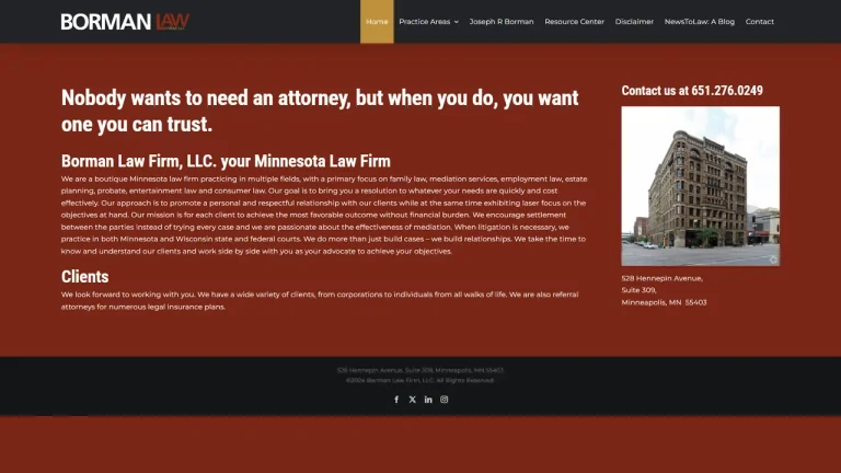 Borman Law Firm - Minneapolis, MN - Attorney in Minneapolis