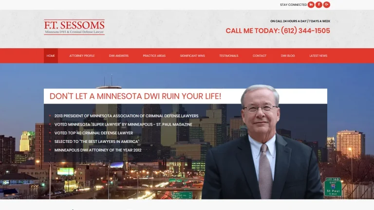 F.T. Sessoms, DWI & Criminal Defense Lawyer - Minneapolis, MN - Attorney in Minneapolis