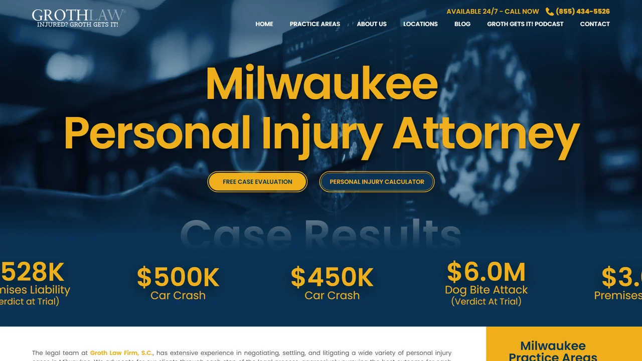 Groth Law Accident Injury Attorneys - Milwaukee, WI office in Milwaukee, Wisconsin