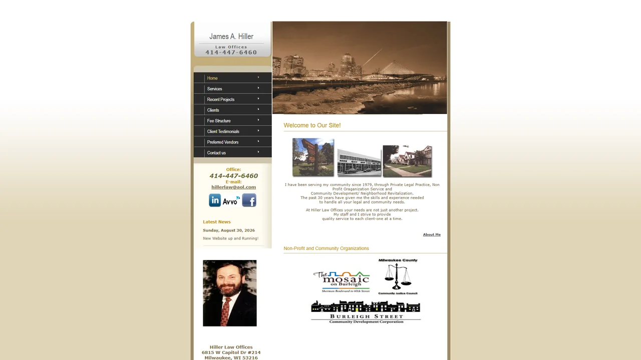 Law Offices of James A. Hiller - Milwaukee, WI office in Milwaukee, Wisconsin