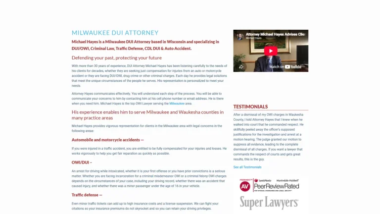 The Law Office of Michael Hayes, LLC - Milwaukee, WI - Attorney in Milwaukee