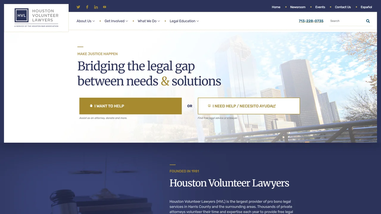 Houston Volunteer Lawyers - Houston, TX office in Houston, Texas