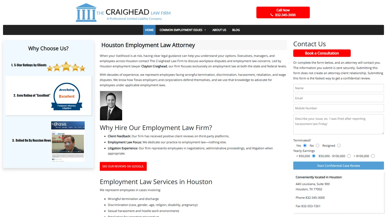 The Craighead Law Firm, PLLC - Employment Lawyer Houston office in Houston, Texas