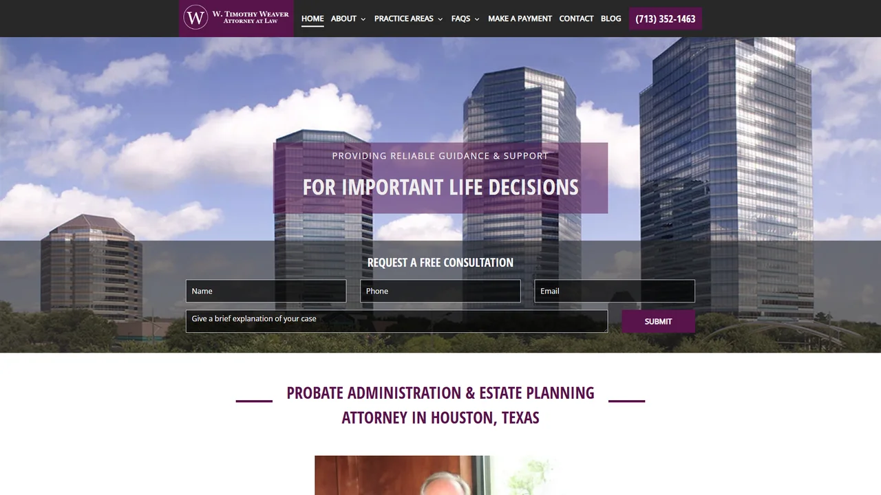 W. Timothy Weaver, Attorney at Law - Houston, TX office in Houston, Texas
