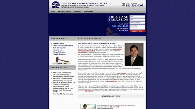 Stephen A. Sauer, Attorney at Law - Memphis, TN - Attorney in Memphis