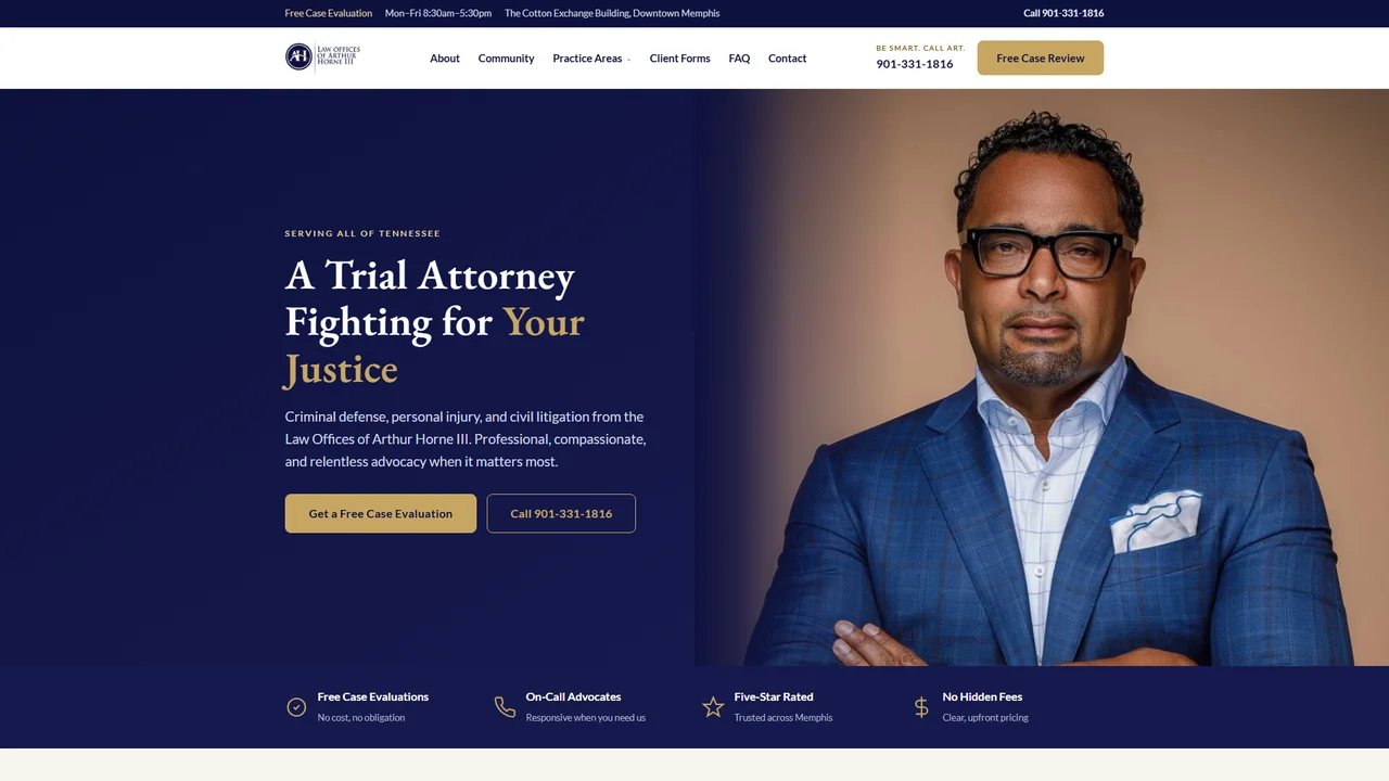 Law Offices of Arthur Horne III, PLLC - Memphis, TN office in Memphis, Tennessee