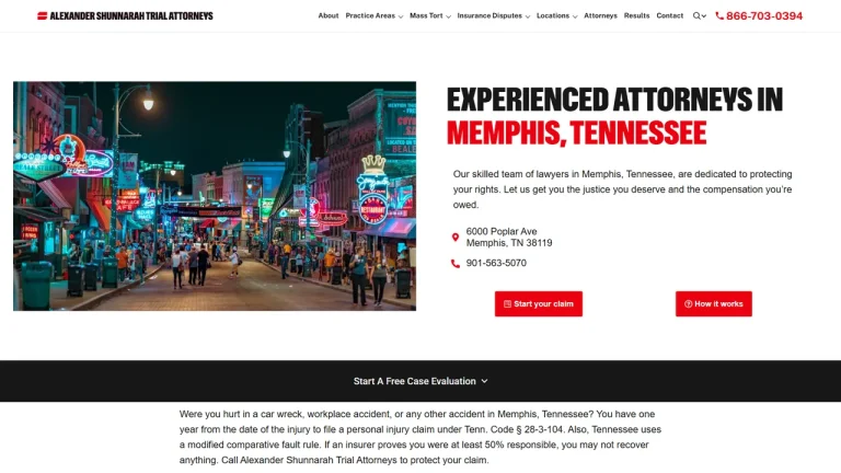 Alexander Shunnarah Trial Attorneys - Memphis, TN - Attorney in Memphis