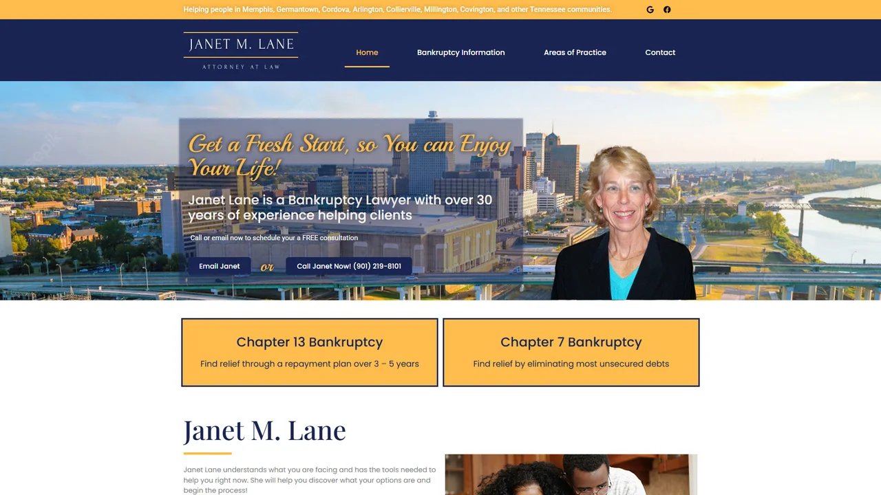 Janet M. Lane - Memphis TN - Bankruptcy Attorney at Law - Memphis, TN office in Memphis, Tennessee