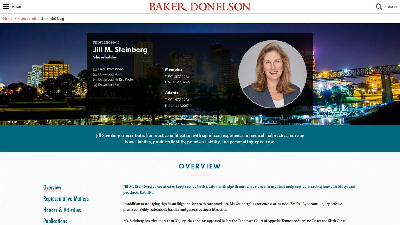 Jill Steinberg - Baker Donelson - Memphis, TN office in Memphis, Tennessee