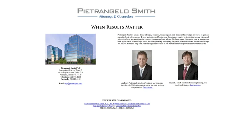 Pietrangelo Smith PLC - Memphis, TN - Attorney in Memphis