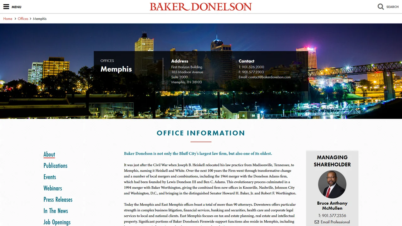 David L. Bearman - Baker Donelson - Memphis, TN office in Memphis, Tennessee