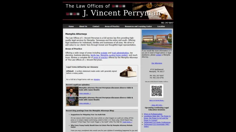 The Law Offices of J. Vincent Perryman - Memphis, TN - Attorney in Memphis