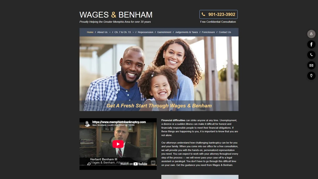 Wages & Benham Attorneys - Memphis, TN office in Memphis, Tennessee