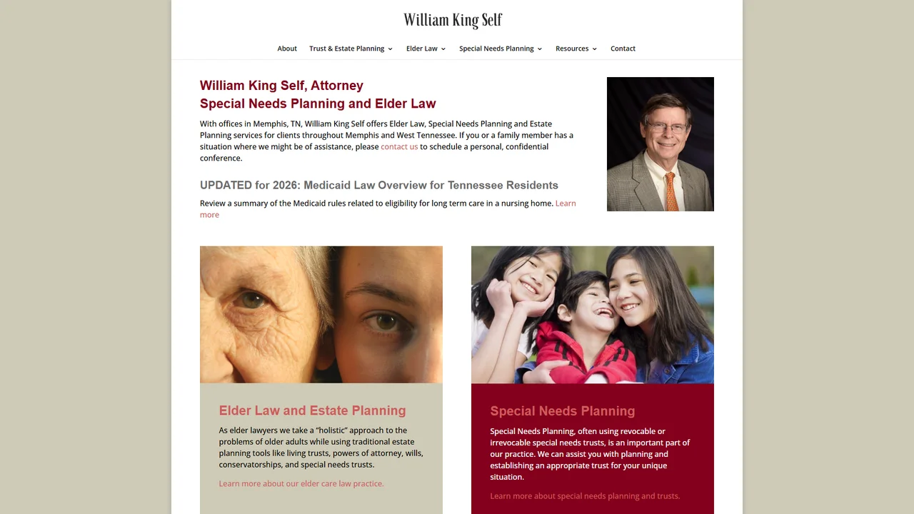 Elderlaw Memphis - William King Self, Jr. - Memphis, TN office in Memphis, Tennessee