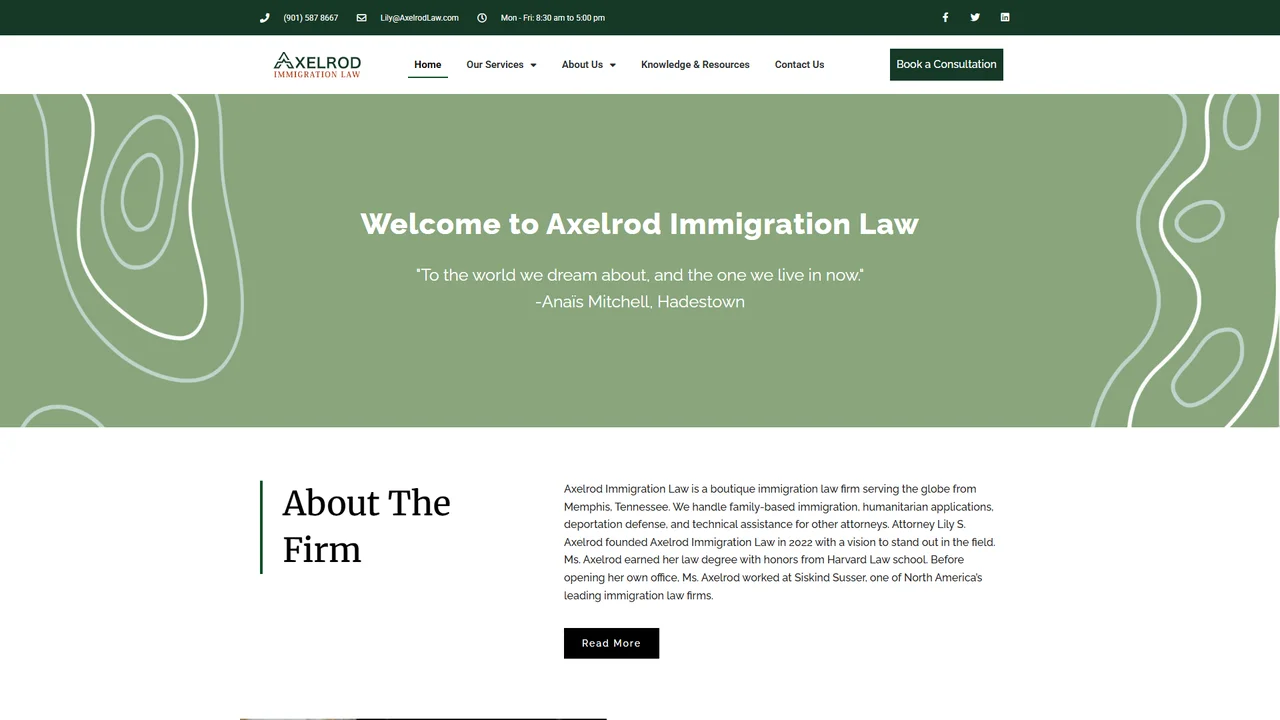 Axelrod Immigration Law, PLLC - Memphis, TN office in Memphis, Tennessee