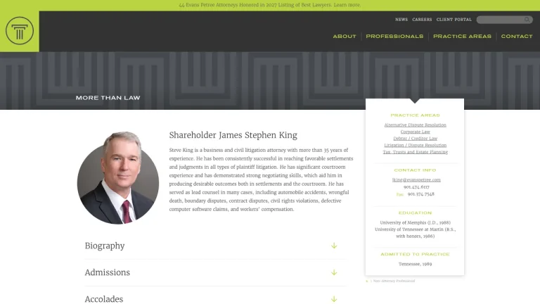 James Stephen King - Memphis, TN - Attorney in Memphis