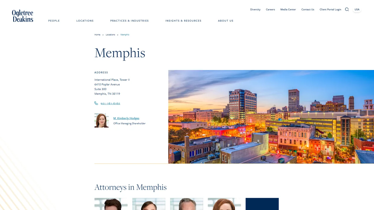 Ogletree Deakins - Memphis, TN office in Memphis, Tennessee