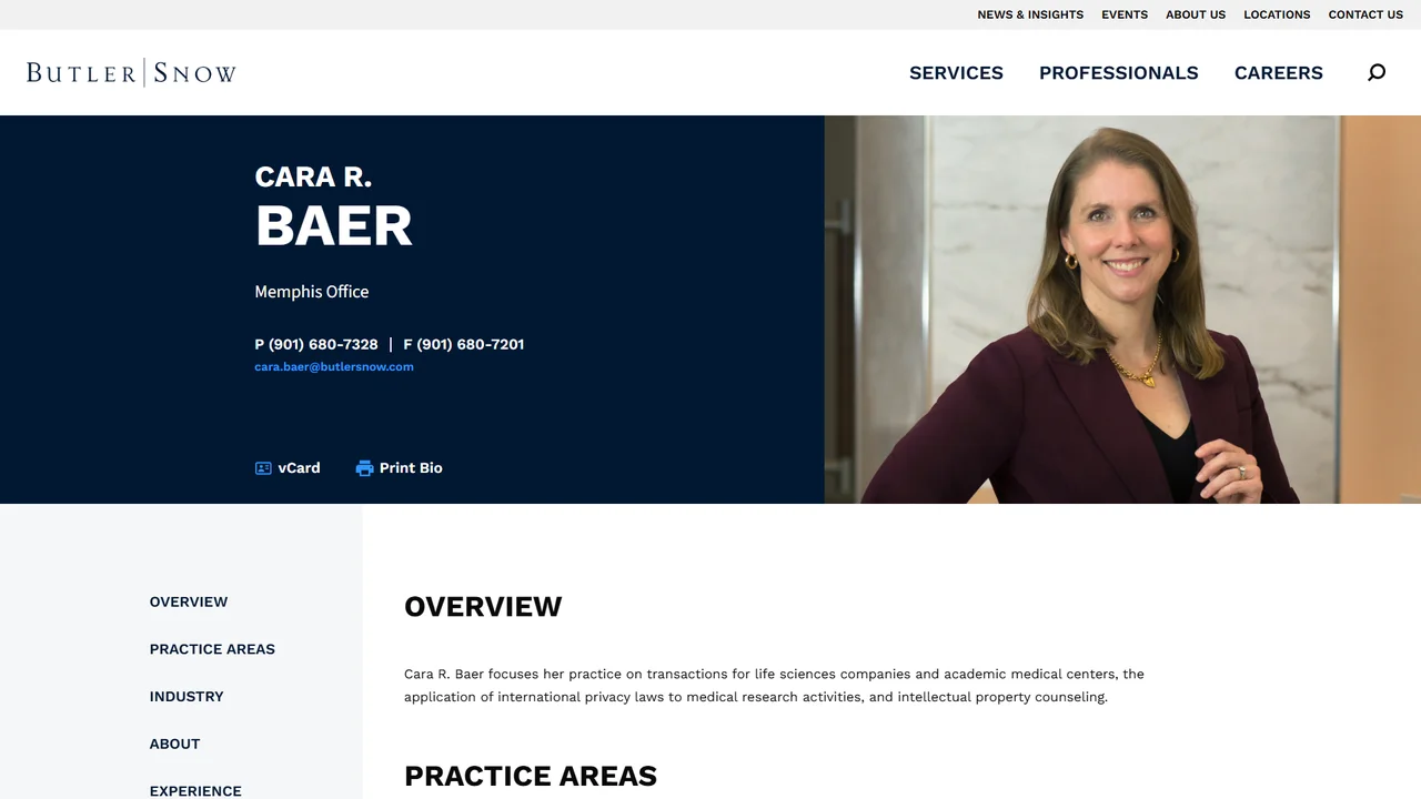 Cara R. Baer - Butler Snow LLP - Memphis, TN office in Memphis, Tennessee