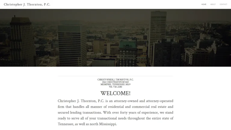 Christopher J. Thornton, P.C. - Attorneys - Memphis, TN - Attorney in Memphis