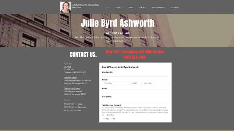 Julie Byrd Ashworth, Attorney at Law - Memphis, TN - Attorney in Memphis