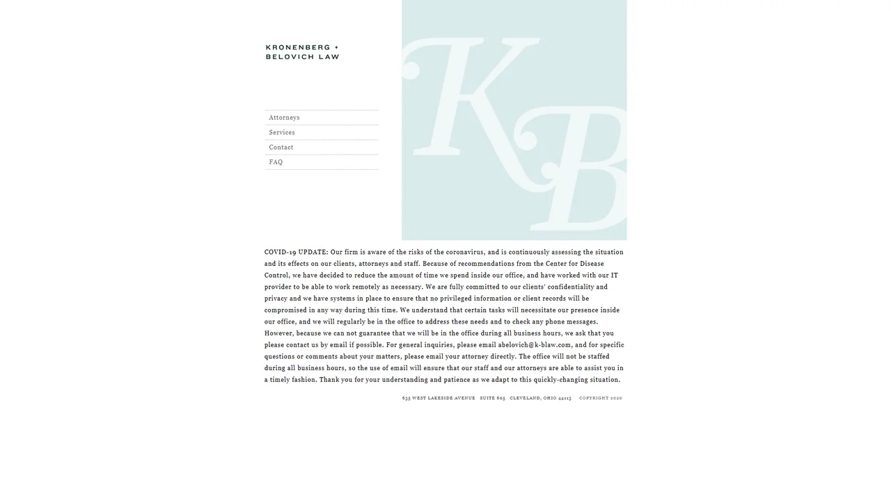 Kronenberg + Belovich Law, LLC - Cleveland, OH office in Cleveland, Ohio