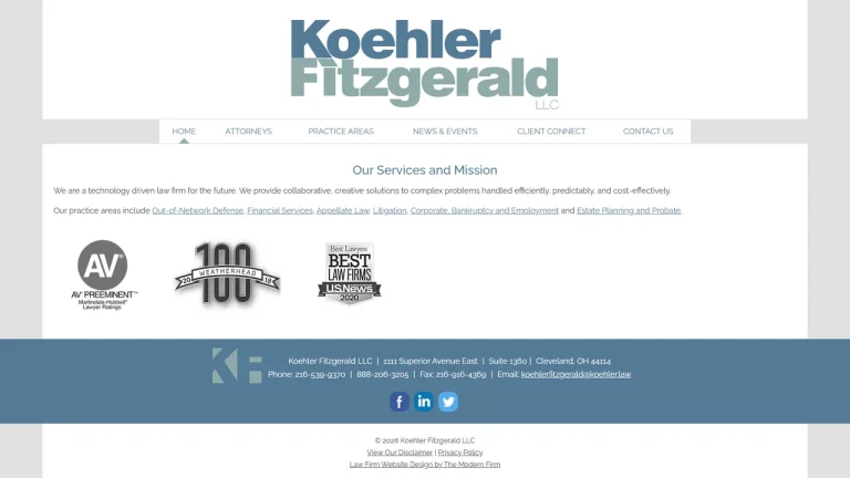 Koehler Fitzgerald LLC - Cleveland, OH - Attorney in Cleveland