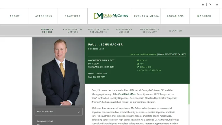 Paul J. Schumacher - Cleveland, OH - Attorney in Cleveland