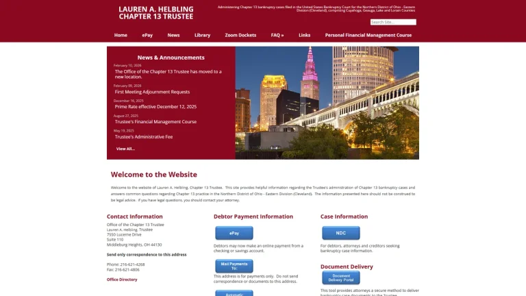 Lauren A. Helbling, Chapter 13 Trustee - Cleveland, OH - Attorney in Cleveland