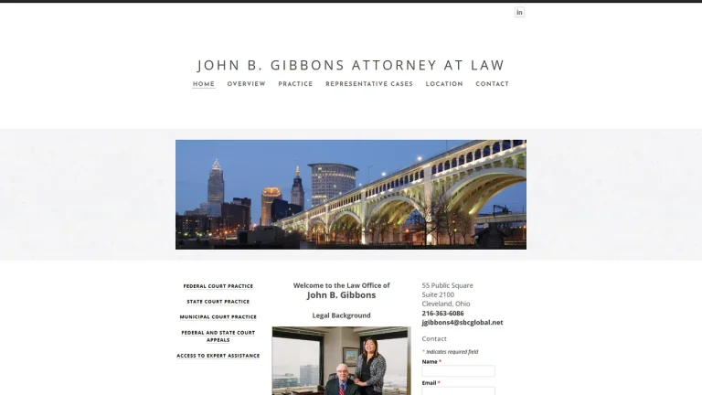 John B. Gibbons, Attorney at Law - Cleveland, OH - Attorney in Cleveland