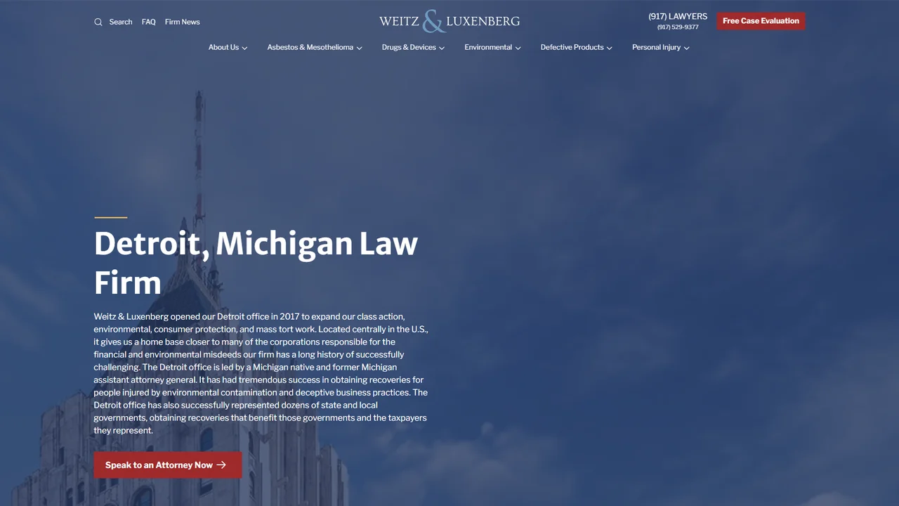 Weitz & Luxenberg Detroit - Detroit, MI office in Detroit, Michigan