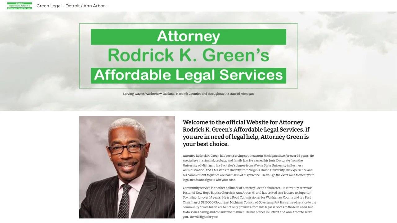 Rodrick K. Green, Attorney at Law - Detroit, MI office in Detroit, Michigan